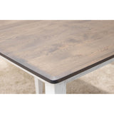 Classic Shaker White & Wood Extending Dining Table | O-GW&RWO-SB