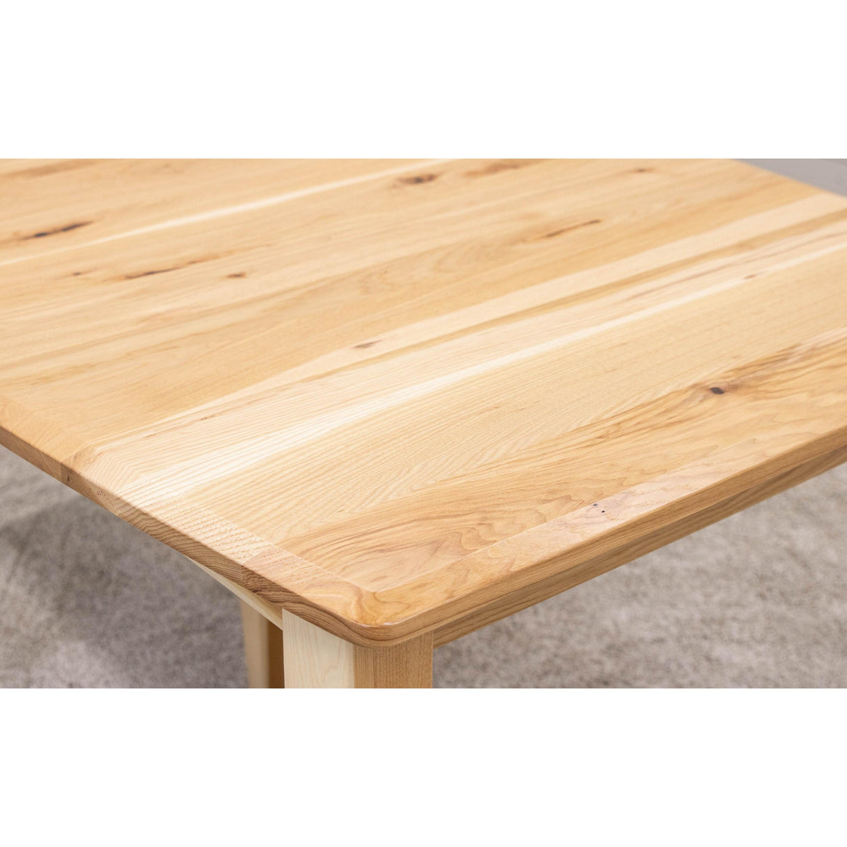 Classic Shaker Hickory Wood Extending Dining Table | NAT