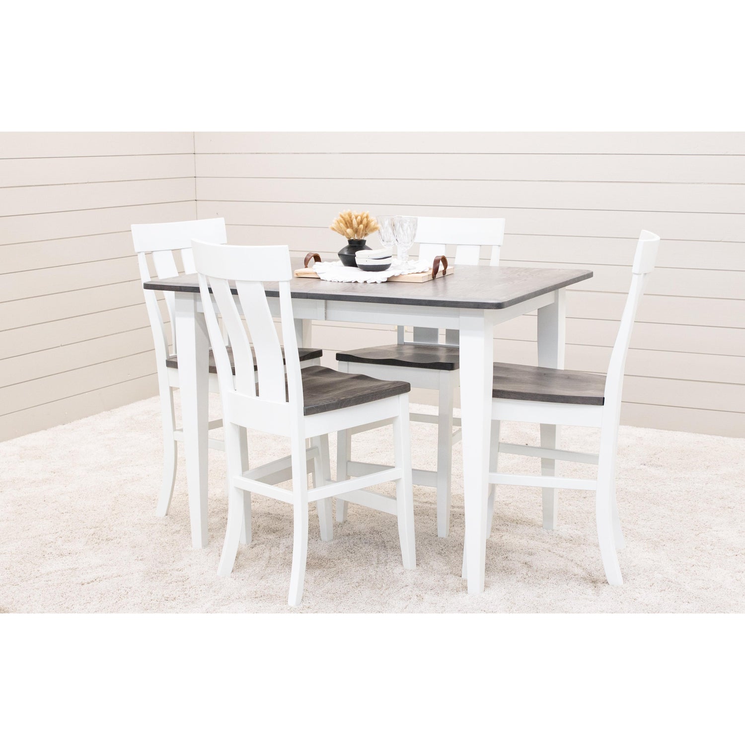 Camden Shaker White & Wood Extending Pub Table | M-DW&RWO-GRB