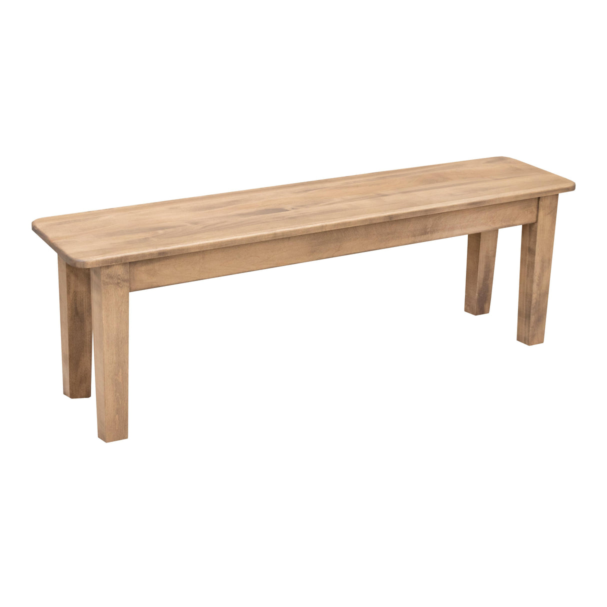 Shaker Leg Maple Wood Dining Bench | WB