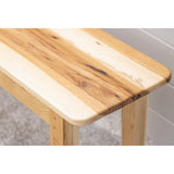 Shaker Leg Hickory Wood Dining Bench | NAT