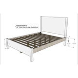 Hudson King Walnut Wood Bed with Upholstered Headboard | NAT