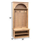 St. Louis Hickory Wood Hall Tree Bench | WB