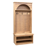 St. Louis Hickory Wood Hall Tree Bench | WB