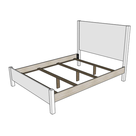 Katelyn King White Upholstered Bed | C22-12