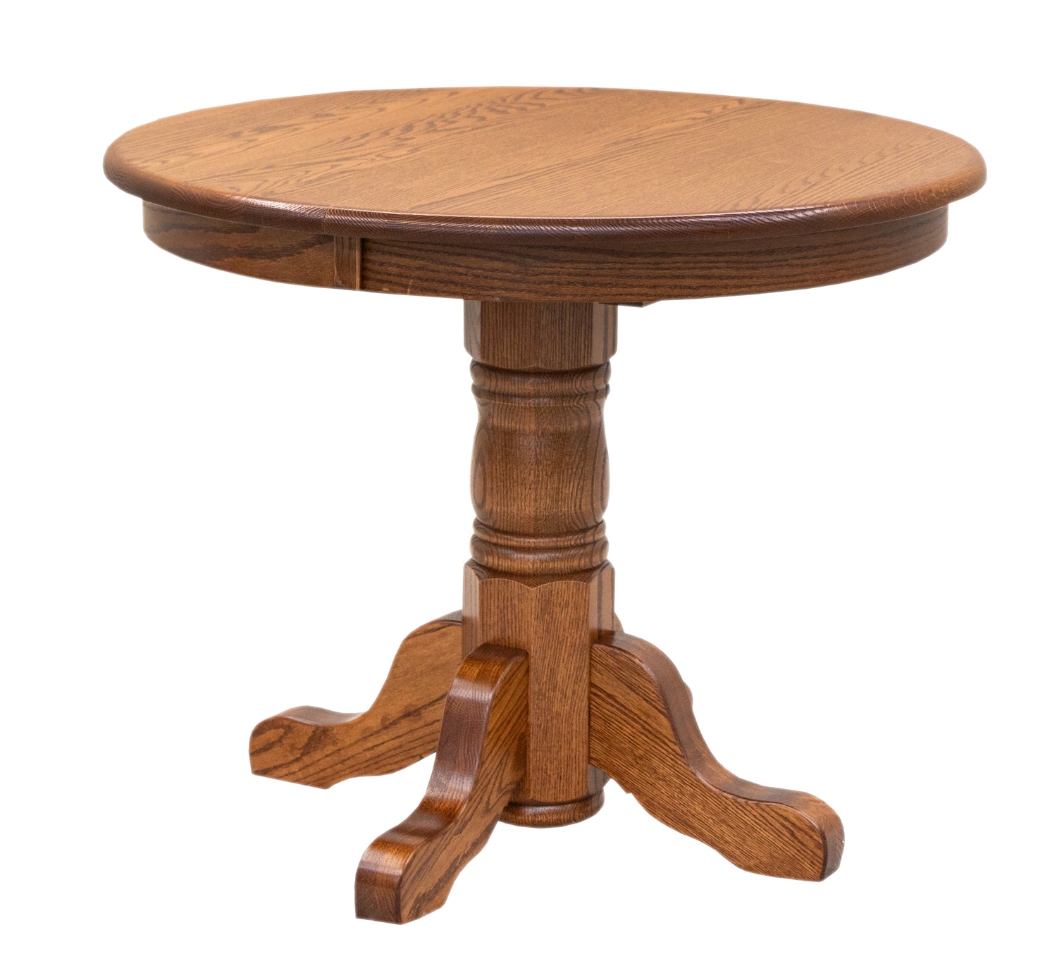 Traditional Round Oak Wood Dining Table | MC