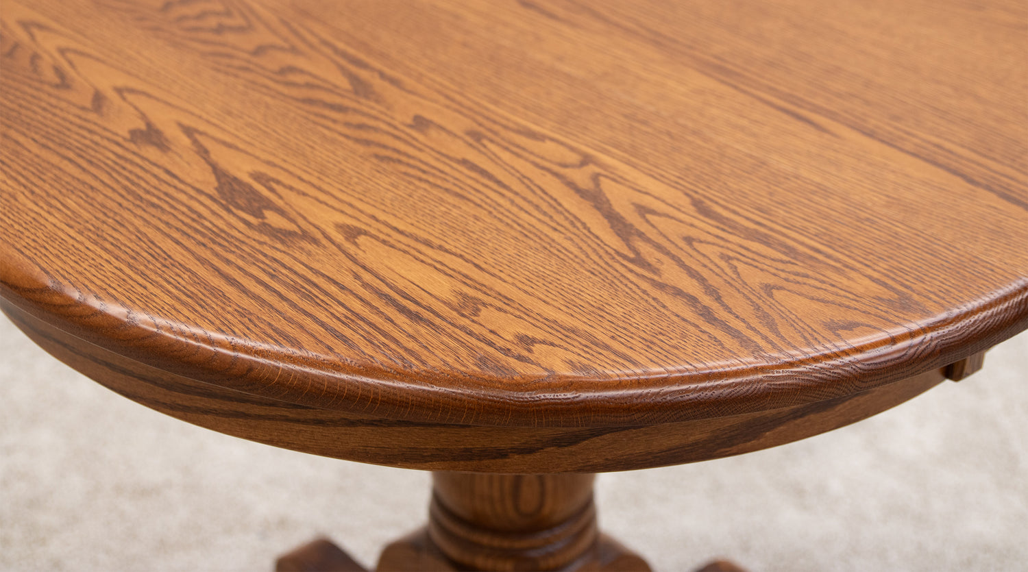 Traditional Round Oak Wood Dining Table | MC