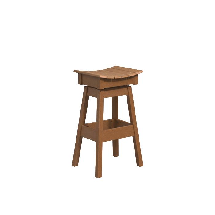 Upstate Amish Furniture Gallery Poly Swivel Saddle Bar Stool