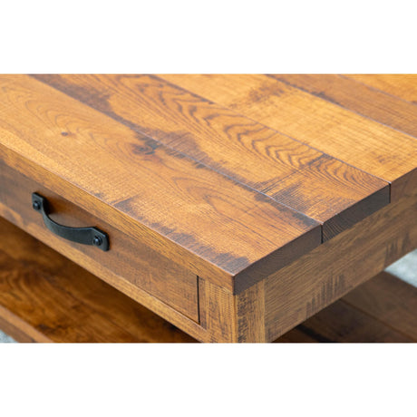 Arcadia Hickory Wood Rectangle Open Coffee Table | MC