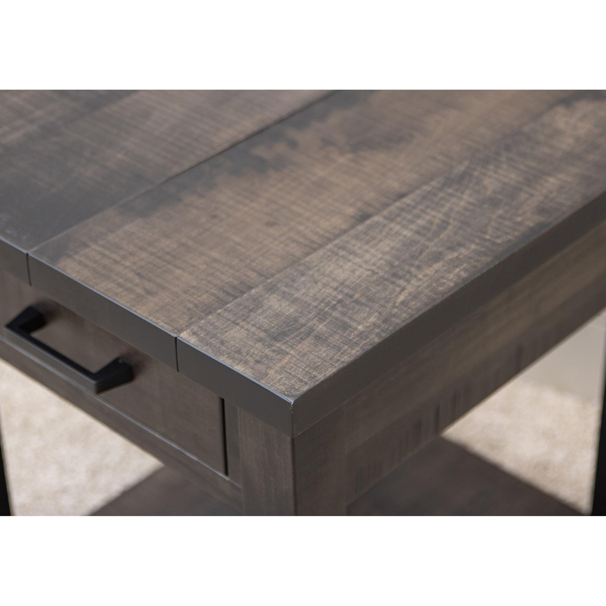 Arcadia Maple Wood Large Square Open End Table | DK