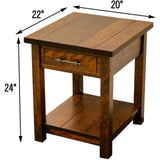 Arcadia Large Square Open End Table