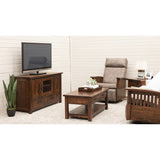 Mission Swivel Glider Recliner with Wood Arms