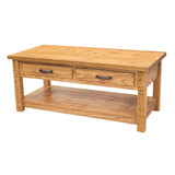 Arcadia Oak Wood Rectangle Open Coffee Table | FW