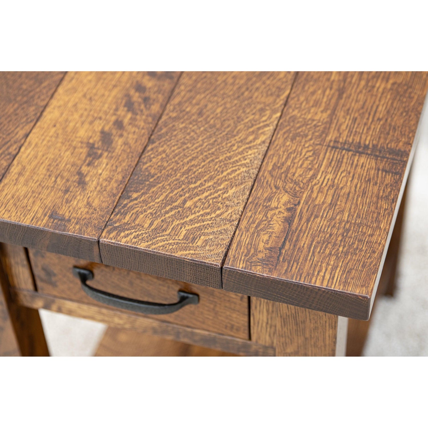 Arcadia Quarter Sawn White Oak Wood Small Rectangle Open End Table | ASB