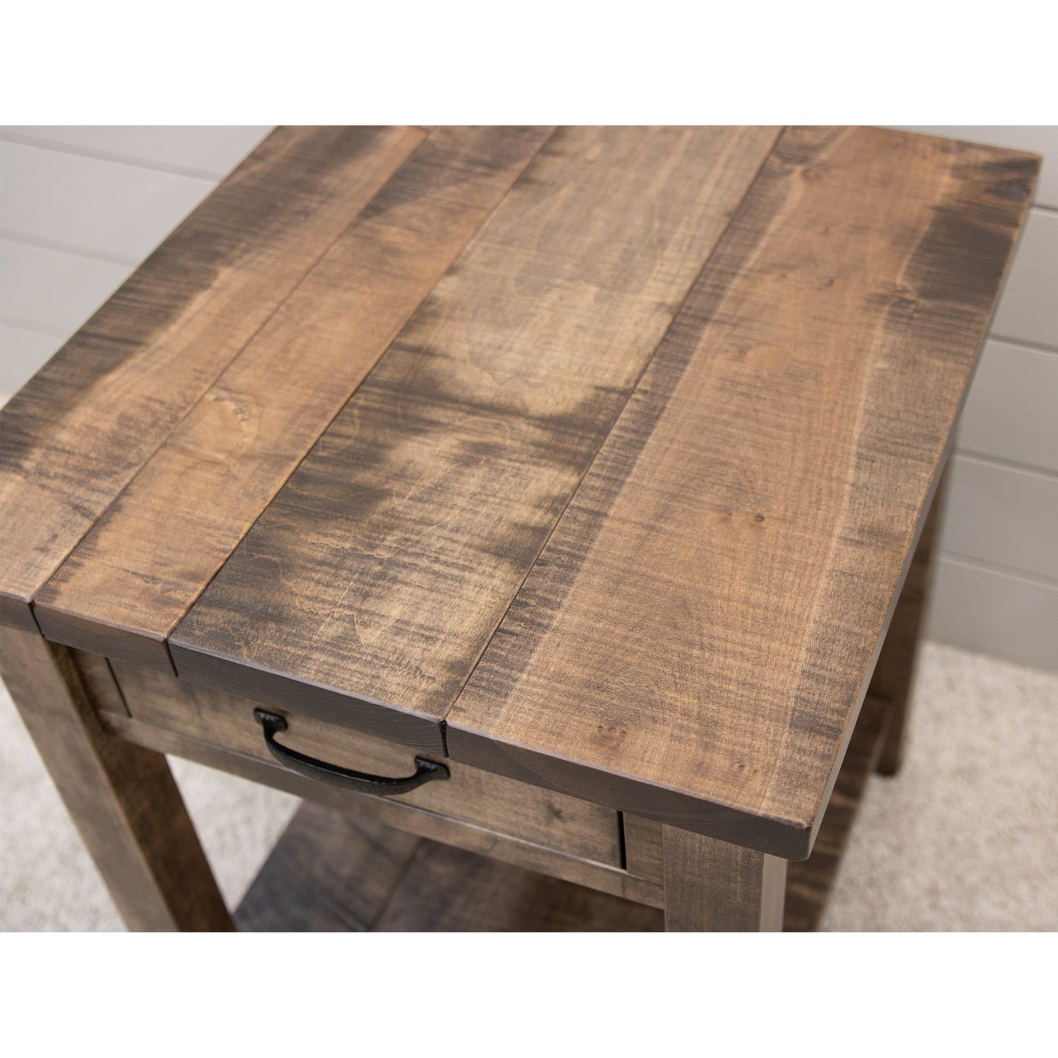 Arcadia Maple Wood Large Square Open End Table | CO