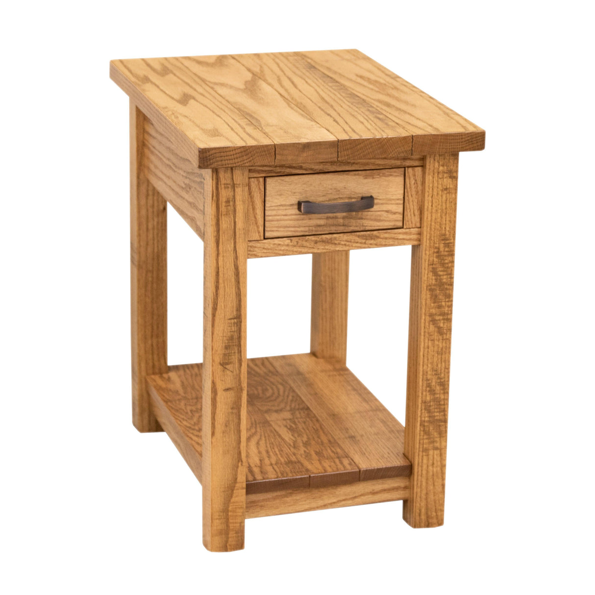 Arcadia Oak Wood Small Rectangle Open End Table | FW