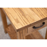 Arcadia Oak Wood Small Rectangle Open End Table | FW
