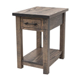 Arcadia Oak Wood Small Rectangle Open End Table | SB