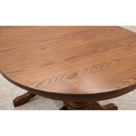 Traditional Double Pedestal Oak Wood Extending Dining Table | MC