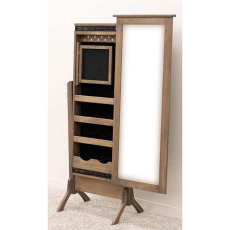 Shaker Cherry Wood Sliding Jewelry Cheval Mirror | ASB