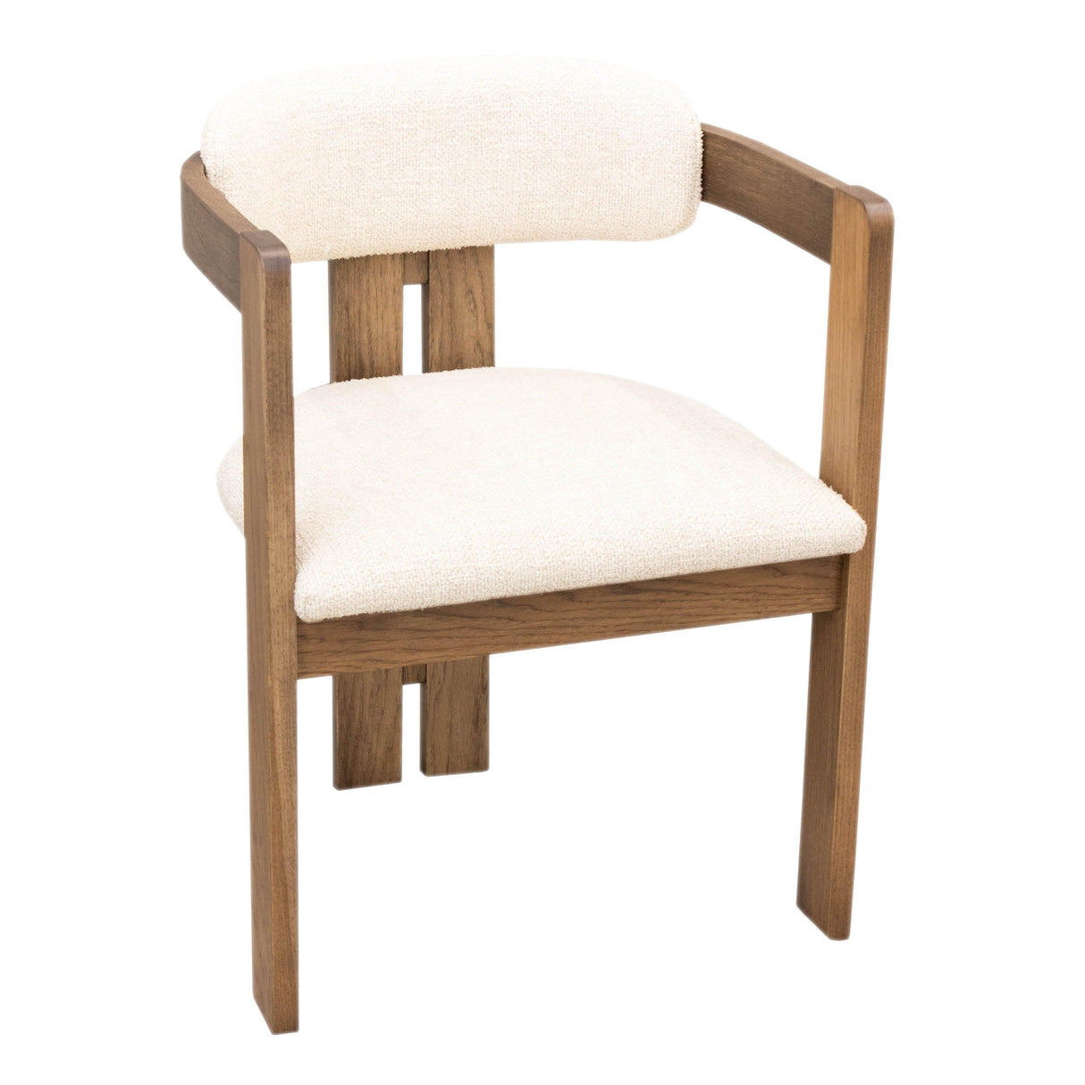 Tulsa Hickory Wood Mid Century Dining Chair with Fabric Seat & Back | CO