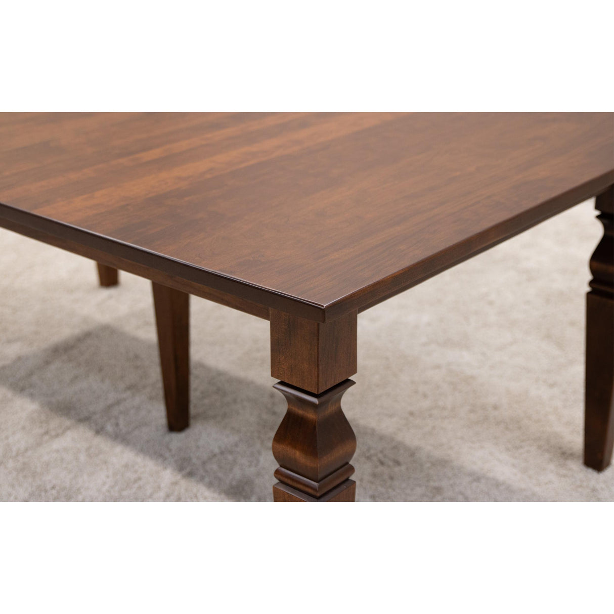 Classic Turned Cam Leg Cherry Wood Extending Dining Table | ASB