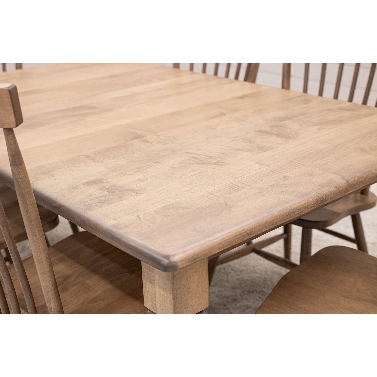 Classic Turned Cam Leg Maple Wood Extending Dining Table | WB