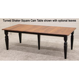 Classic Turned Cam Leg White & Wood Extending Dining Table | M-GW&RWO-SB