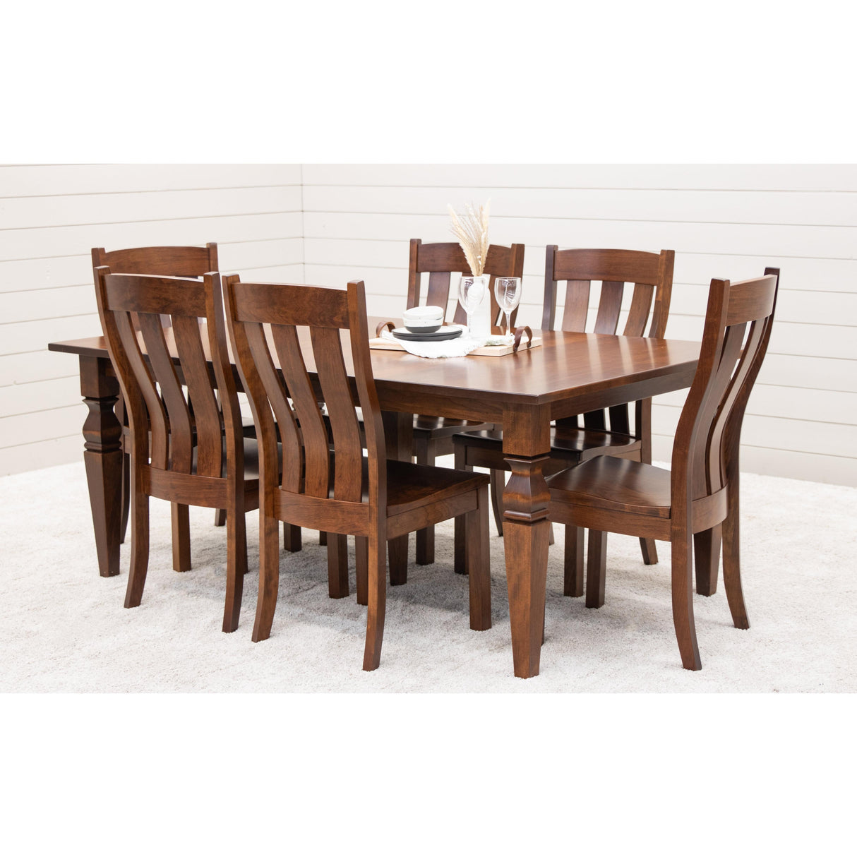 Classic Turned Cam Leg Cherry Wood Extending Dining Table | ASB