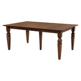Amish Cherry Turned Leg Extendable Dining Set for 6-8