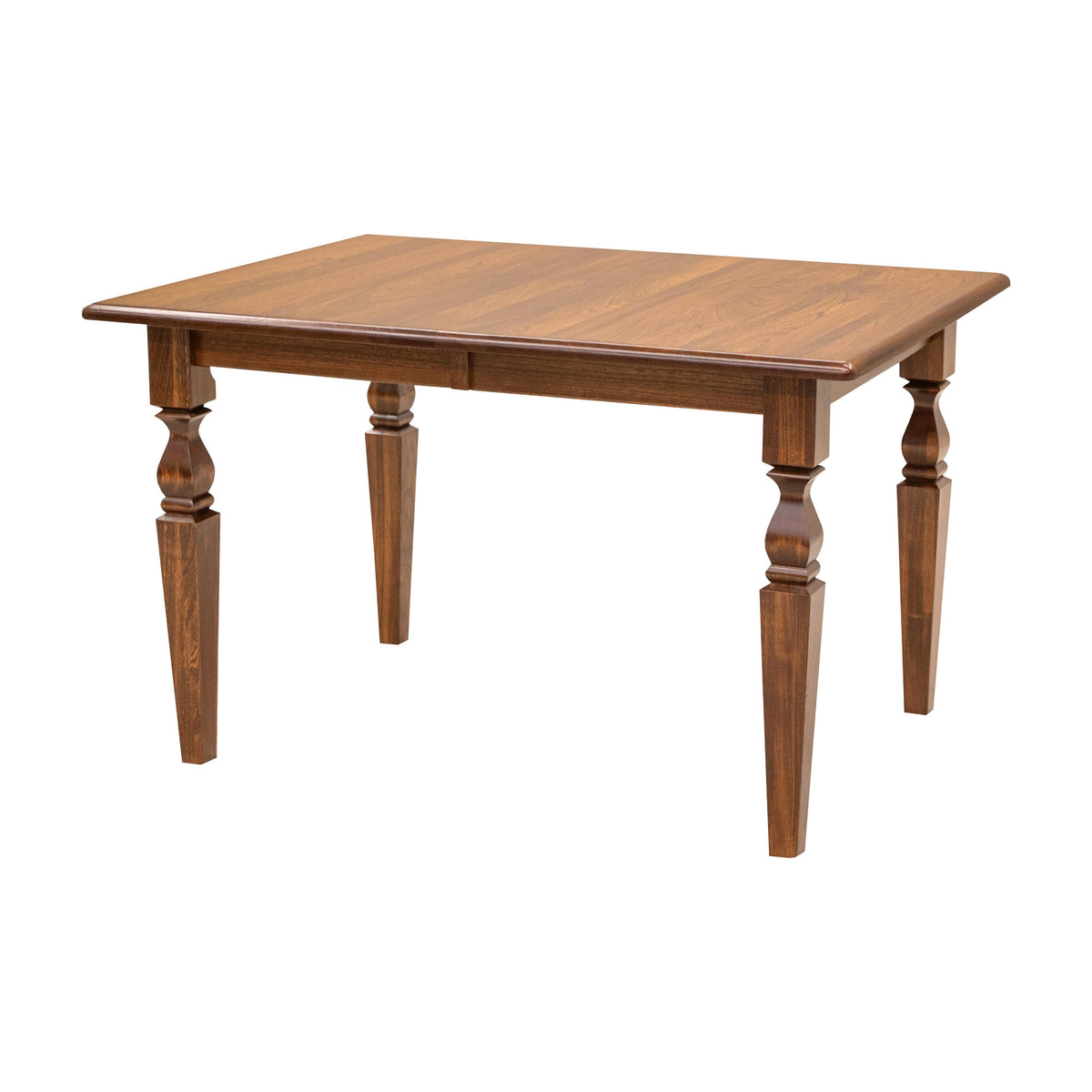 Turned Cam Leg Elm Dining Table – Upstate Amish Furniture