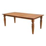 Classic Turned Cam Leg Quarter Sawn White Oak Wood Extending Dining Table | MC