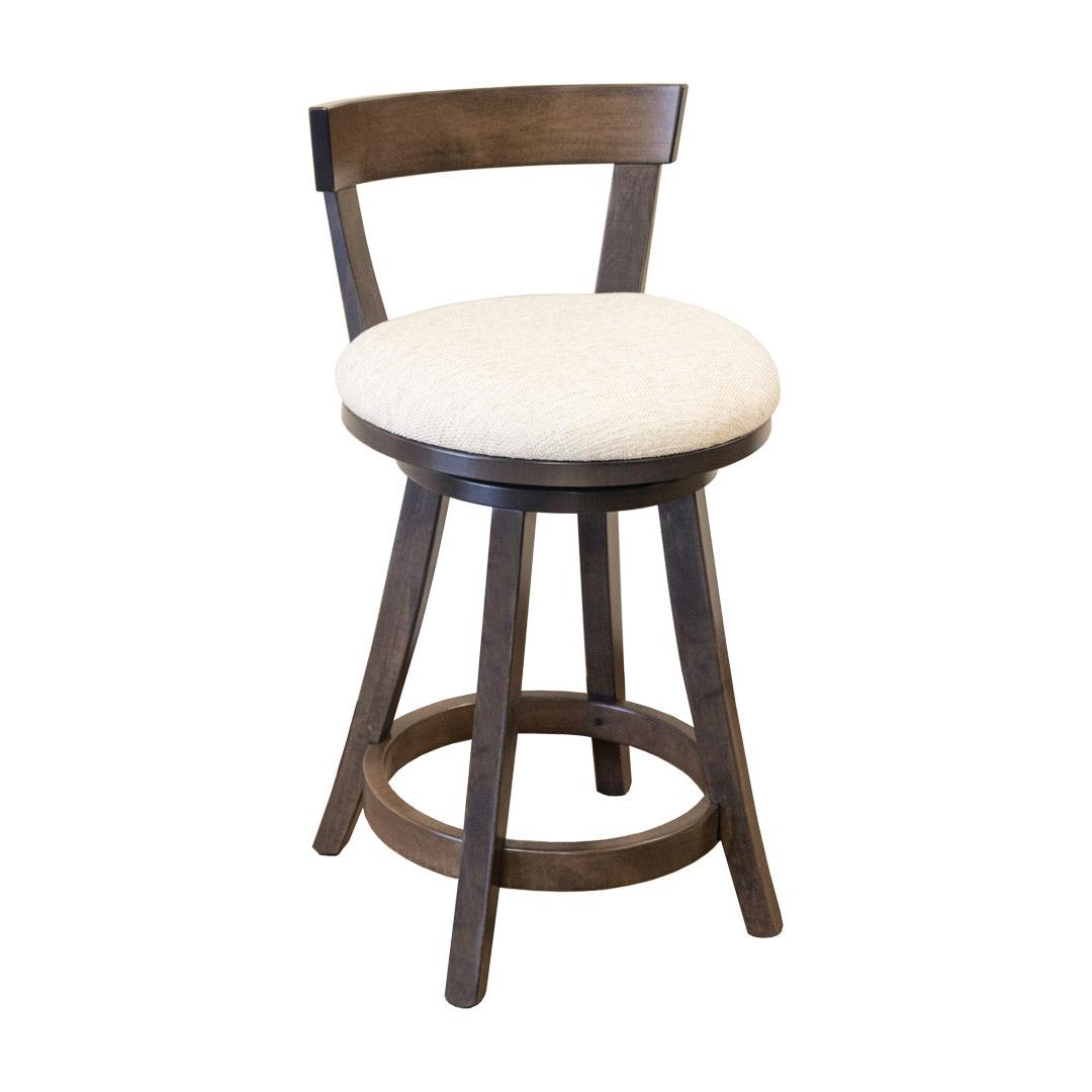 Turnstone 24" Maple Wood Swivel Bar Stool with Fabric Seat | GS