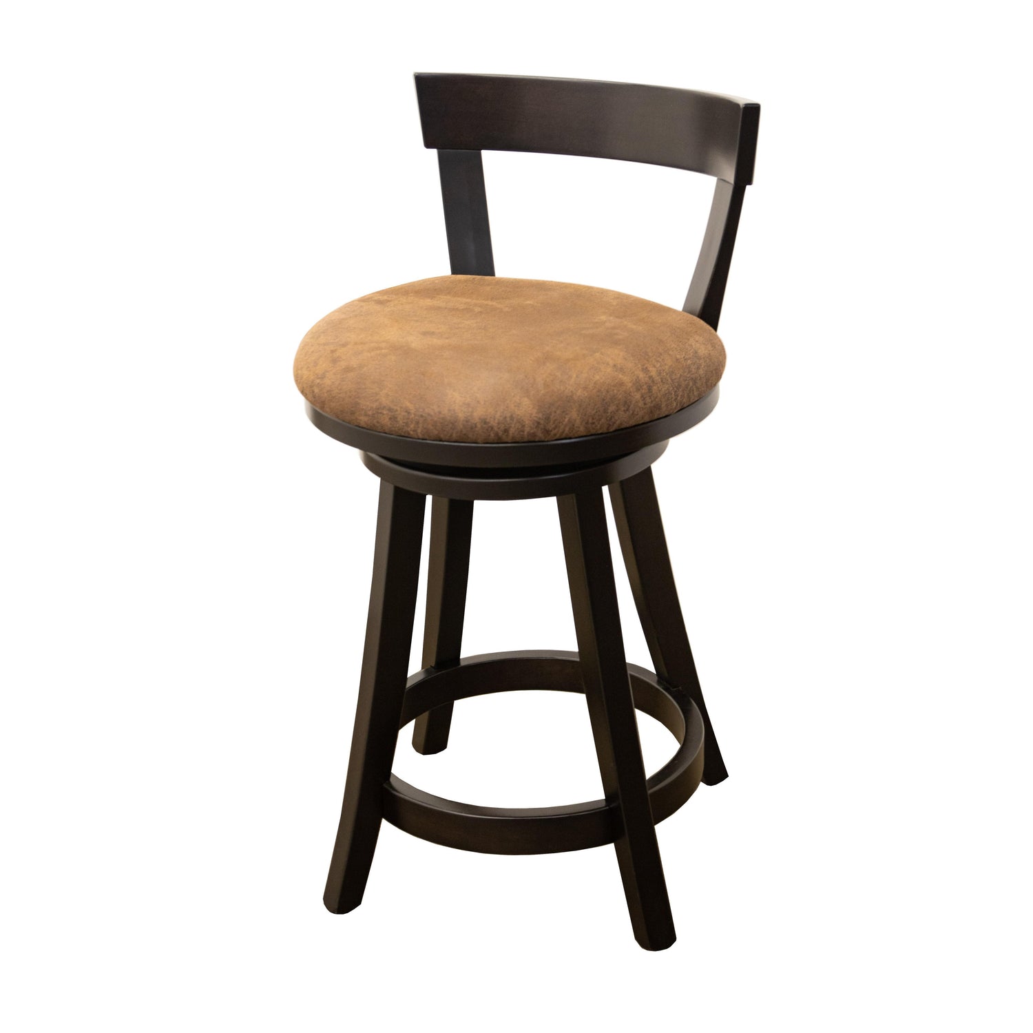 Turnstone 24" Maple Wood Swivel Bar Stool with Fabric Seat | EB