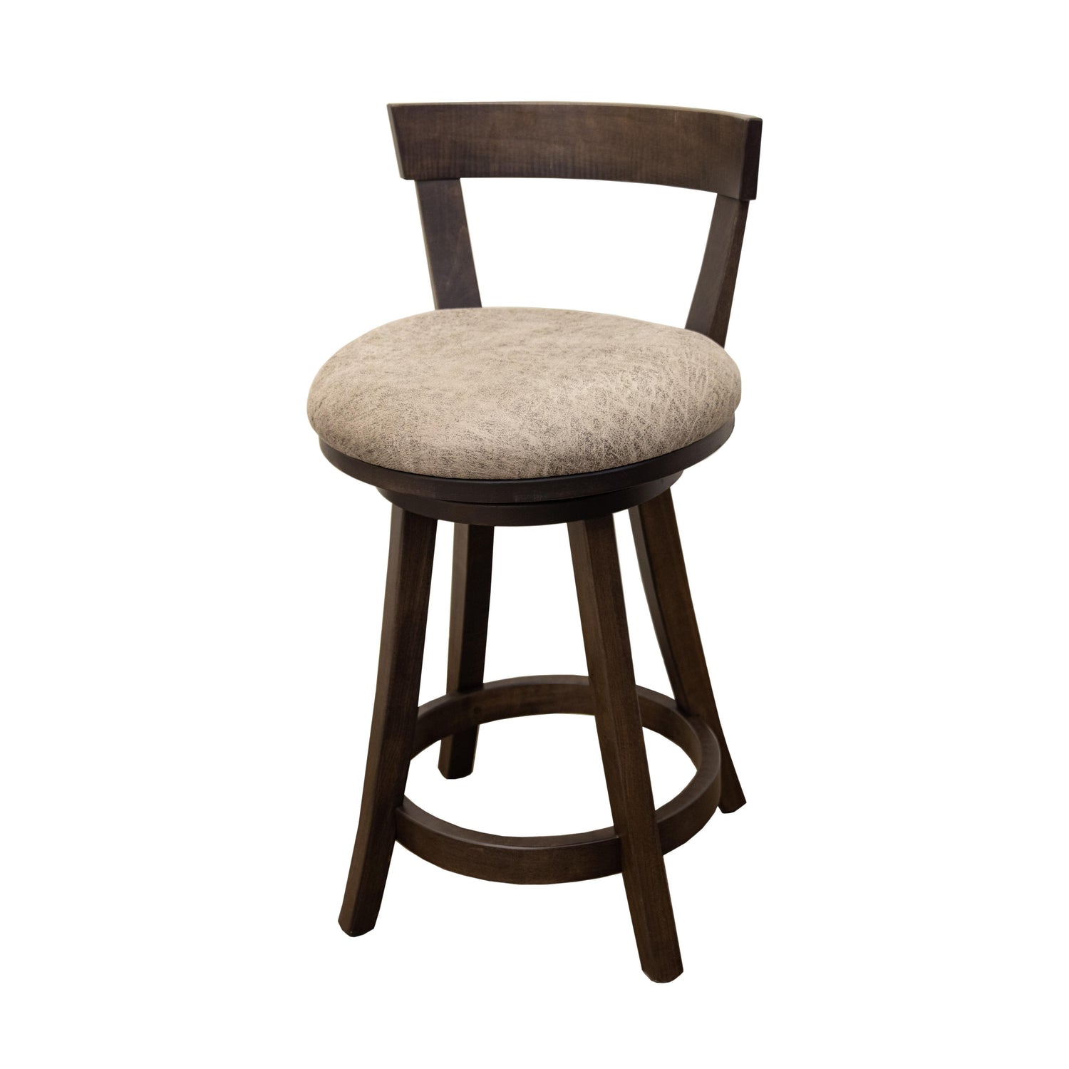 Turnstone 24" Maple Wood Swivel Bar Stool with Fabric Seat | DK