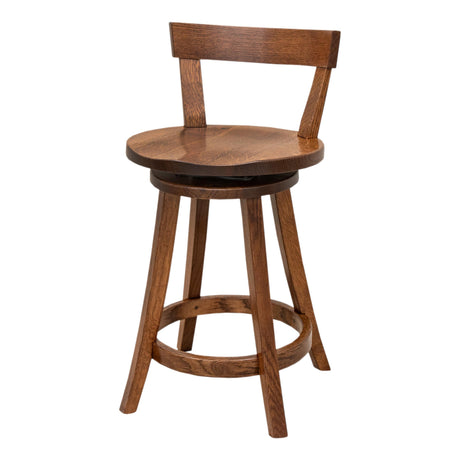 Turnstone 24" Quarter Sawn White Oak Wood Swivel Bar Stool | ASB