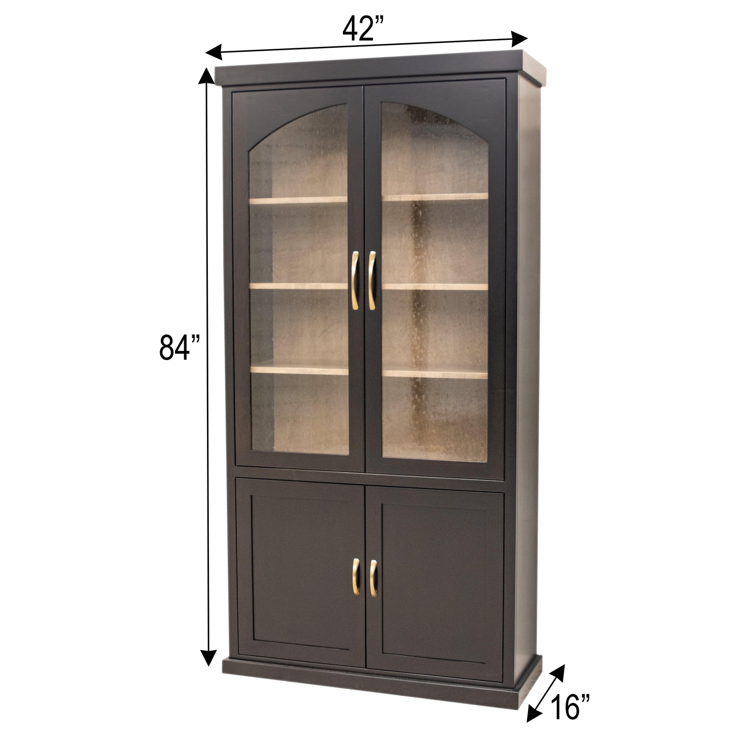 Tuscany Black & Wood Display Cabinet | M-EB&RH-WB