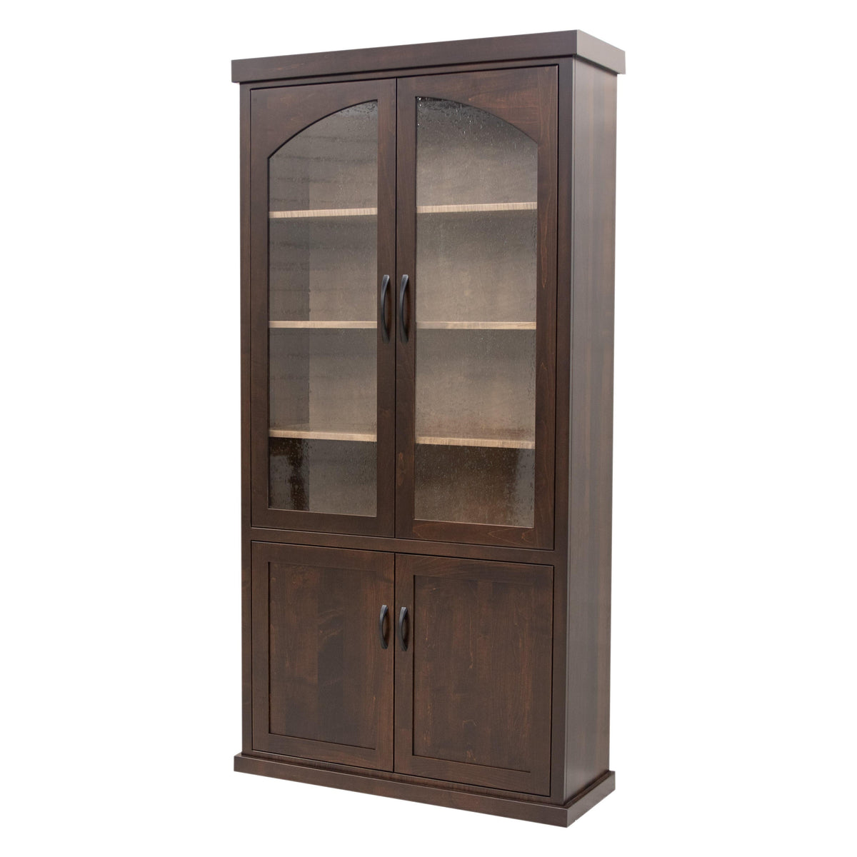 Tuscany Black & Wood Display Cabinet in Maple Wood | Tobacco Color ...
