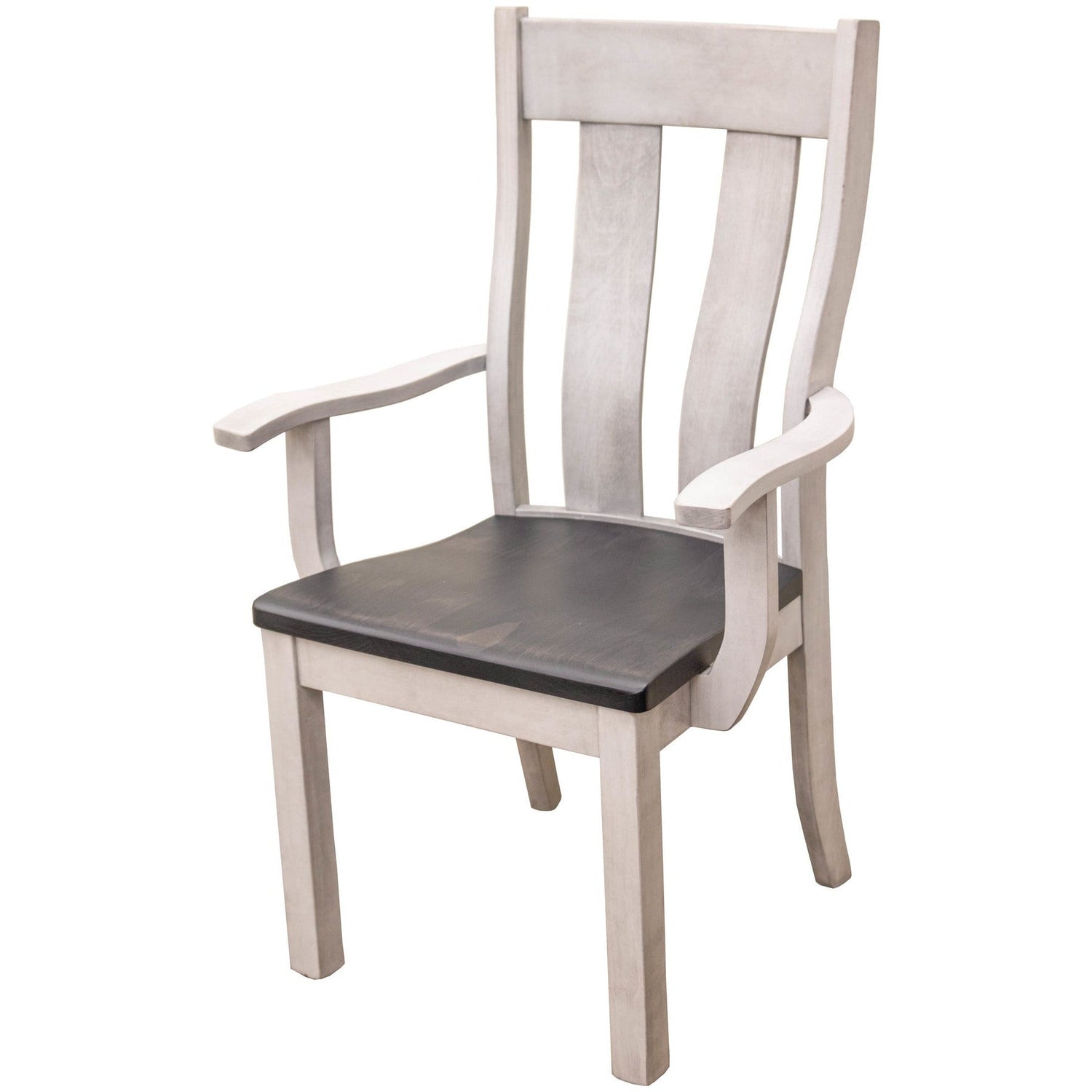 Urbana White & Wood Arm Dining Chair | M-AV&GS