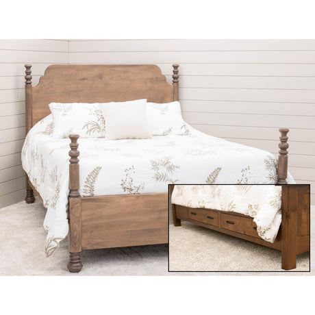 Augustine Queen Maple Wood Four Poster Bed | WB