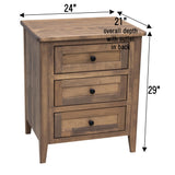 Washington 3-Drawer Nightstand