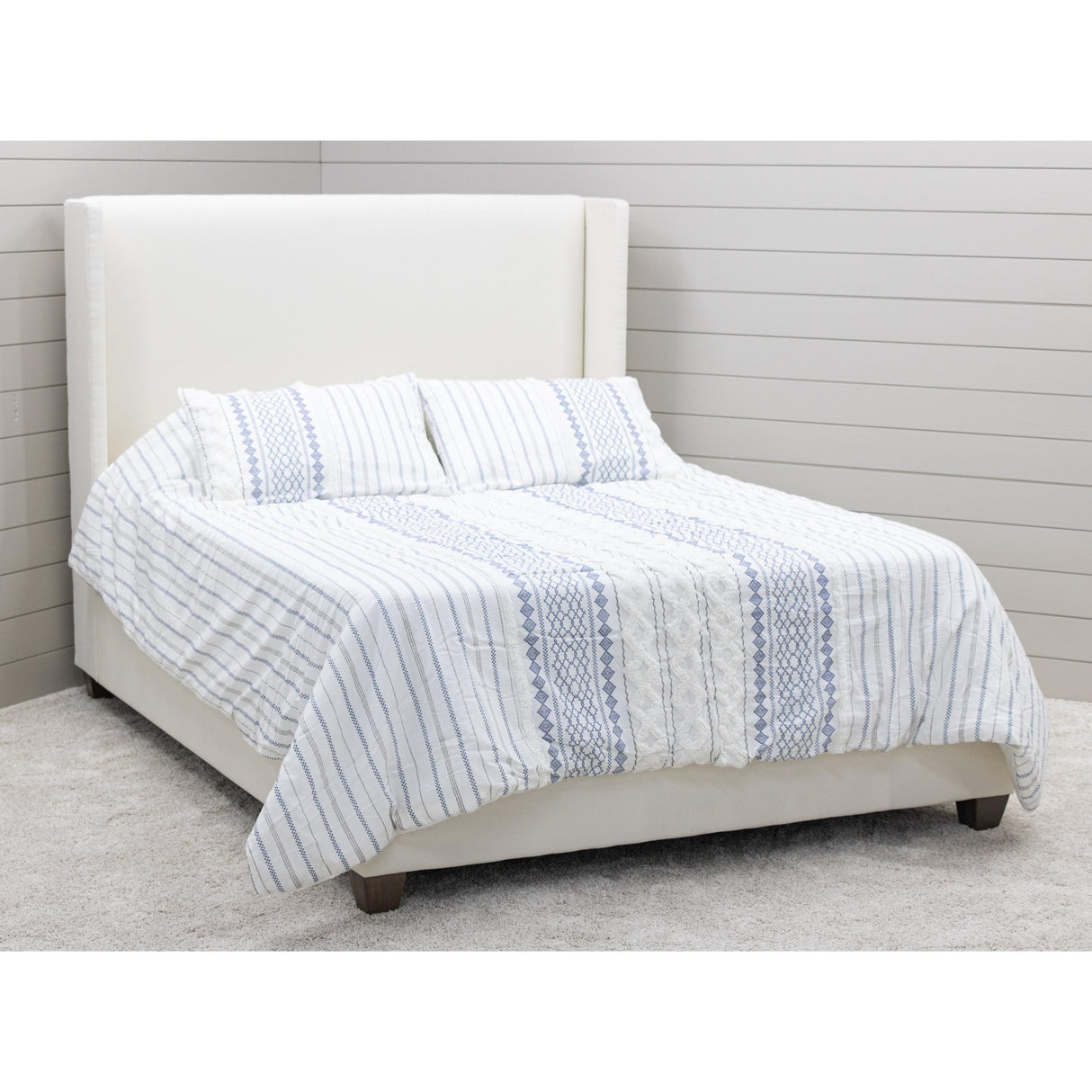 Katelyn King White Upholstered Bed | C22-12