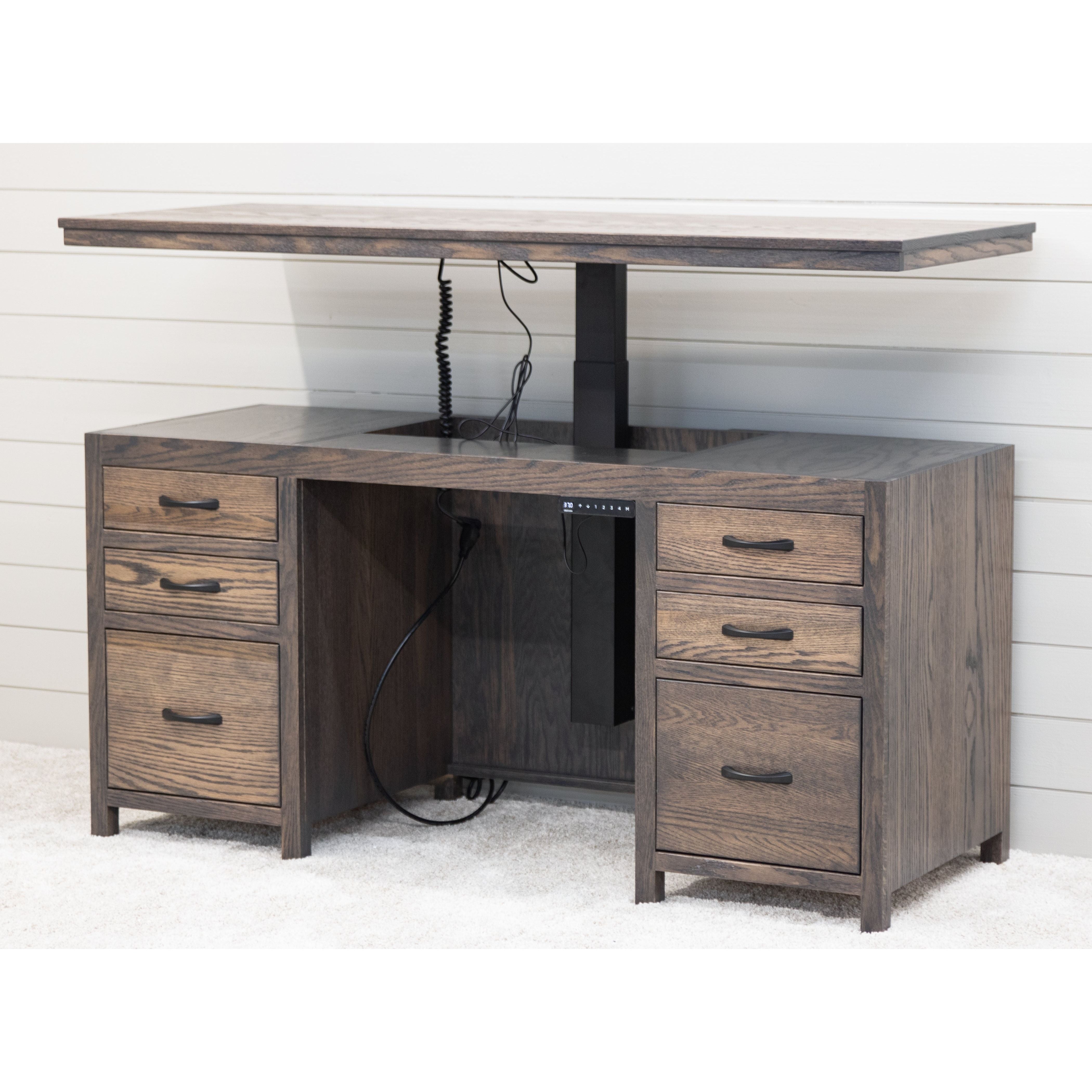 Standing desk with drawers discount