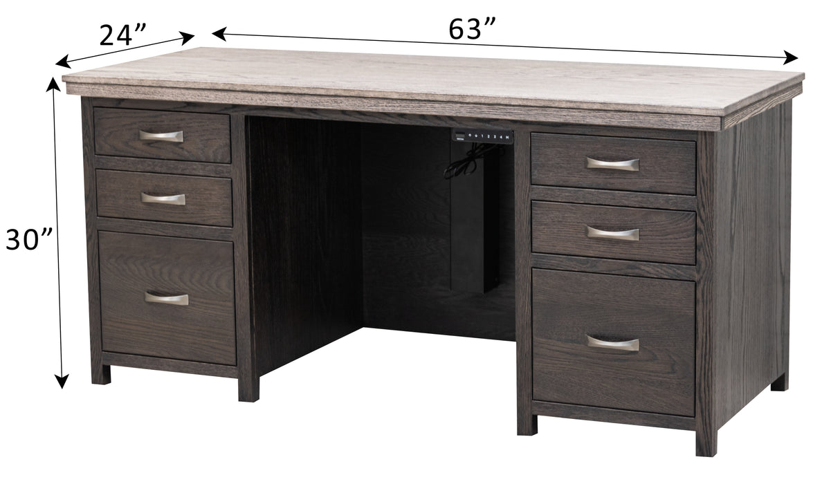 Weston Adjustable Standing Desk with Drawers