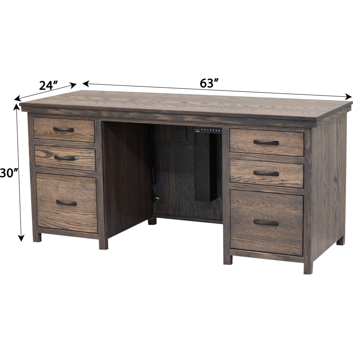 Weston Adjustable Standing Desk with Drawers