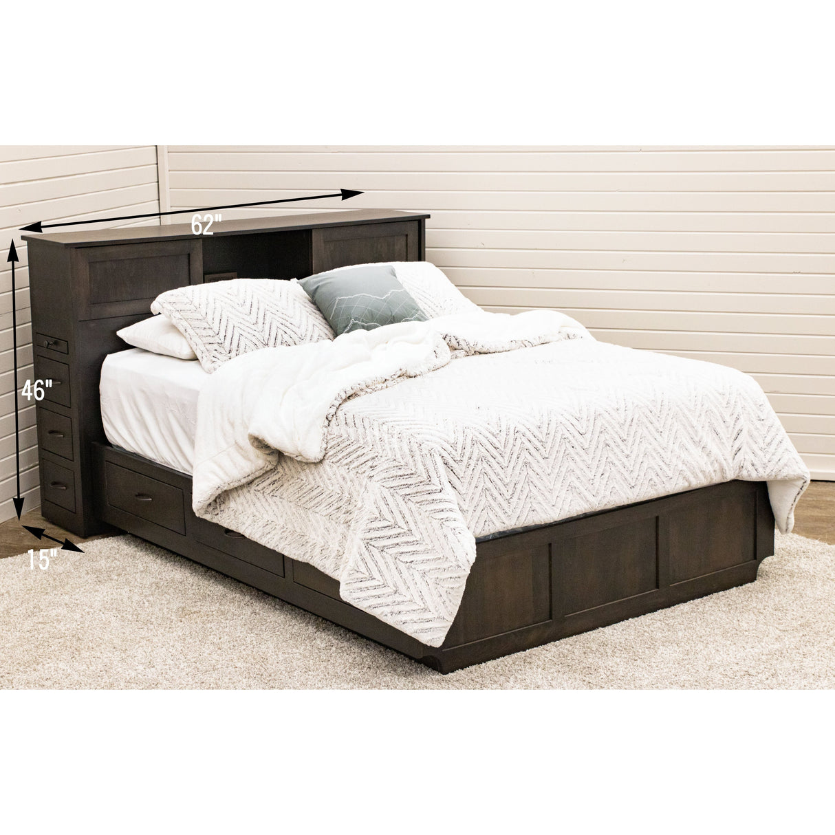 Weston Storage Headboard & Platform Drawer Bed