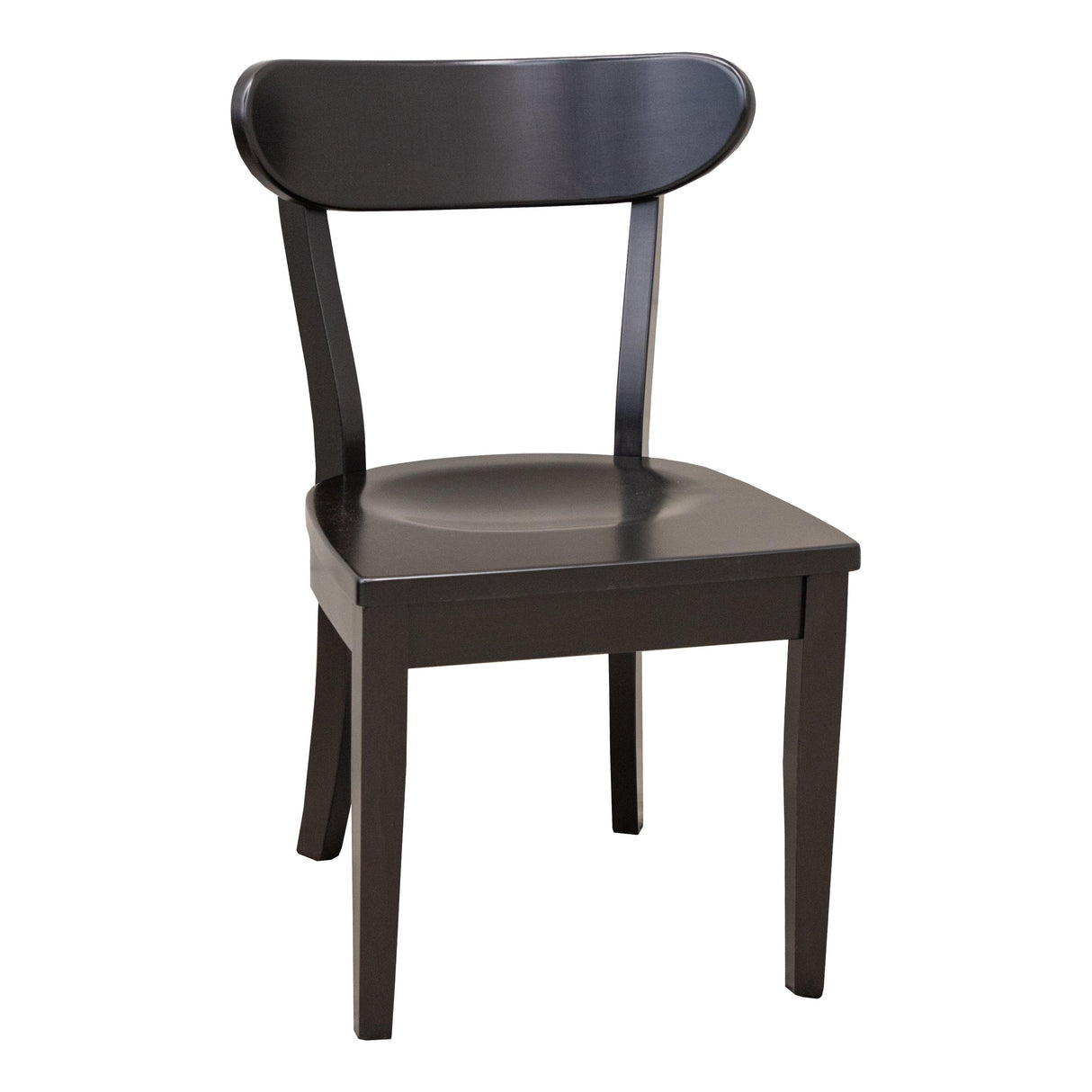 Windsor Black Maple Wood Mid Century Side Dining Chair | EB