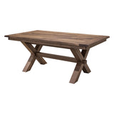 Wooden X Maple Wood Trestle Dining Table | CO