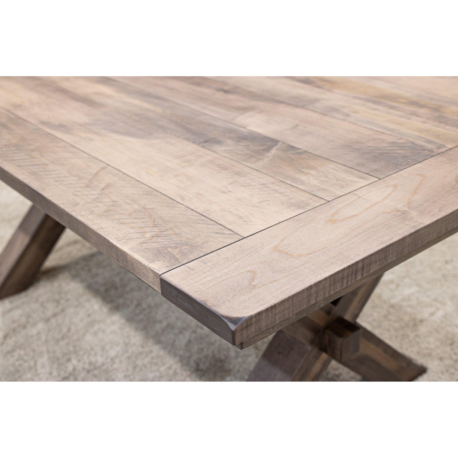 Wooden X Maple Wood Trestle Dining Table | GS