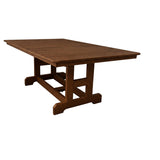 Classic Outdoor Amish Poly Rectangle Dining Table | Antique Mahogany